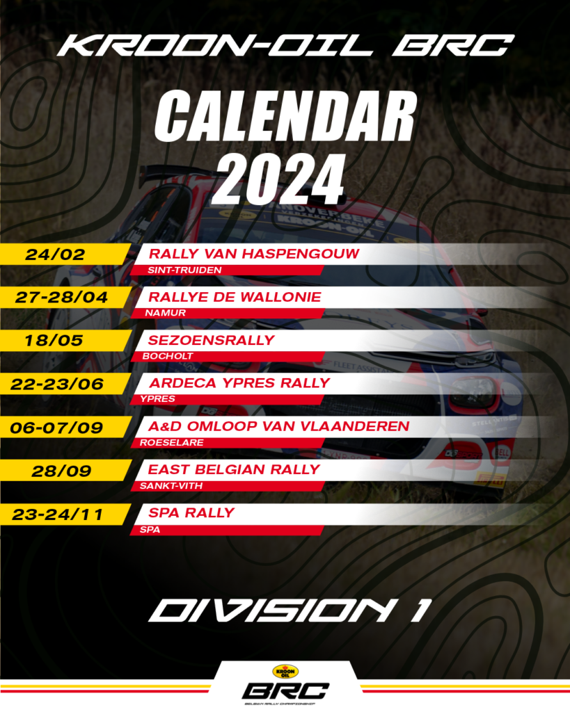 BRC Div 1 kalender 2024
