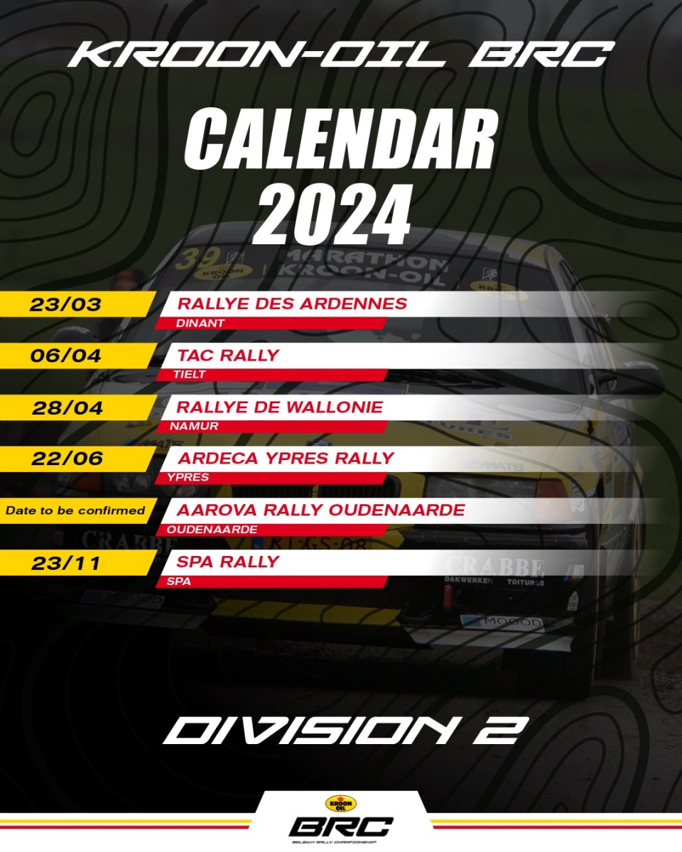 BRC Div 2 kalender 2024