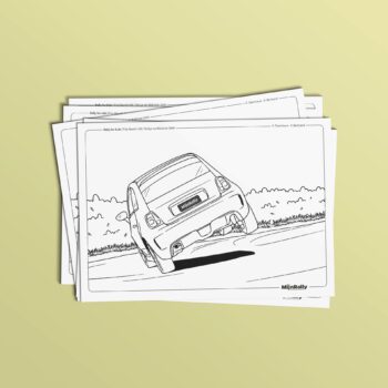 Coloring page Fiat Abarth 500 - V. Taminiaux - V. Bertrand - Rallye de Wallonie 2009