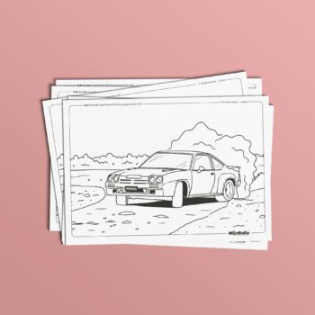 Malvorlage Opel Manta 400 - V. Vandermaesen - J. Aerts - Haspengouwrally 1985