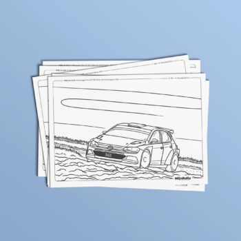 Malvorlage Volkswagen Polo GTI R5 - G. Bux - A. Bourdeaud’Hui - Rally van Haspengouw 2023